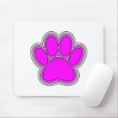 Pfoten des Hundes mit rosa Konturen Mousepad (Mit Mouse)