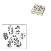 Pfoten druckt Wortwolke Gummistempel (Stempel)