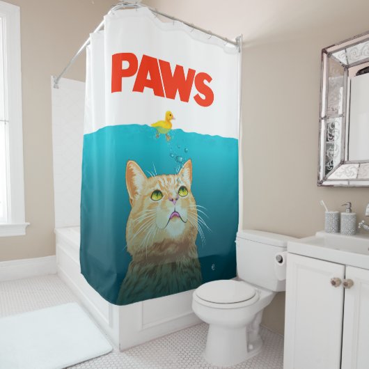 Pfoten! Duschvorhang (Beispiel)