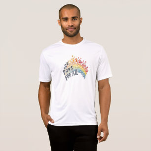 Pfoten für Alle – Regenbogen-Pfotenabdruck-Einheit T-Shirt