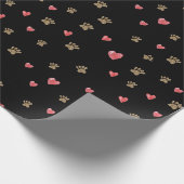 Pfoten Herzen Geschenkpapier (Ecke)
