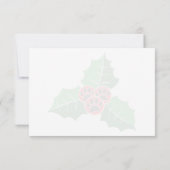 Pfoten-Holly-Blätter Weihnachts-Personalisierung Mitteilungskarte (Rückseite)