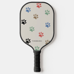 Pfoten Hund Katze monogrammierter Name Pickleball Schläger