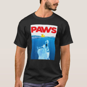 Pfoten Katze und gelbe Gummiente Süße Katze  Katze T-Shirt