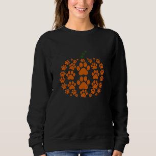 Pfoten-Kürbis-Pfotenabdruck-Hund-Thanksgiving Sweatshirt