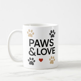 "PFOTEN & LIEBE" Haustierliebhaber-Tasse | Minimal Kaffeetasse