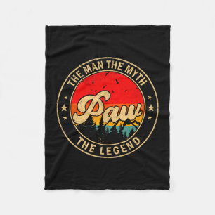 Pfoten-Mythos-Legende Vintage Retro Kunstwerk Fleecedecke