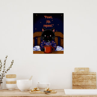 Pfoten, nippen, wiederholen poster