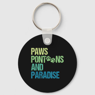 Pfoten Pontons Und Paradies Pontoon Hund Schlüsselanhänger