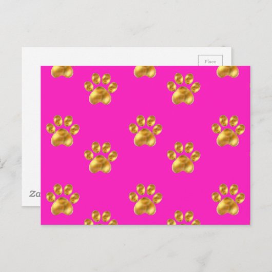 Pfoten Postkarte (Vorne/Hinten)