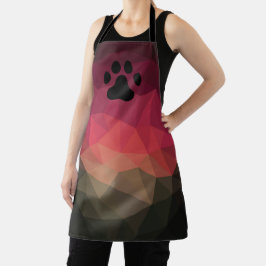 Pfoten, Tierfußabdruck, buntes Design Schürze