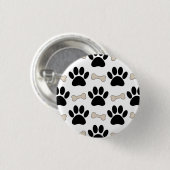 Pfoten-und-Knochen-Muster Canine Button (Vorne & Hinten)