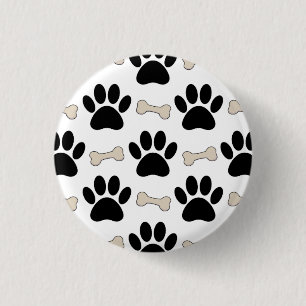 Pfoten-und-Knochen-Muster Canine Button