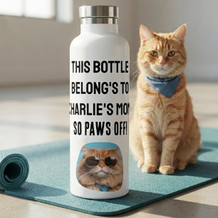 Pfoten weg von der Katzenmutter Lustiger Spruch Ty Trinkflasche