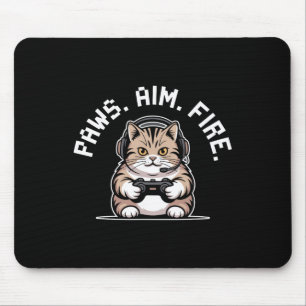 Pfoten Ziel Feuer Feline Katze Gamer Respawning Mä Mousepad