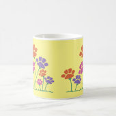 Pfotenabdruck-Blumengarten Kaffeetasse (Mittel)