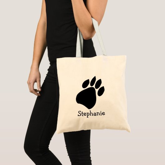 Pfotenabdruck-Design Tragetasche (Vorderseite (Produkt))