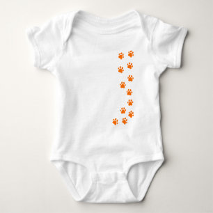 Pfotenabdruck - fügen Sie Ihren eigenen Namen oder Baby Strampler