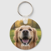 Pfotenabdruck-Hunde-Mama-Rettungsbefürworterin Schlüsselanhänger (Rückseite)