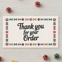 Pfotenabdruck Kleinunternehmen Danke Geschäftskart