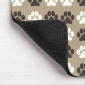 Pfotenabdruck-Muster Erdig Sand Mousepad (Ecke)