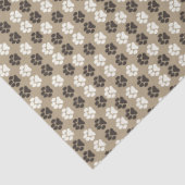 Pfotenabdruck-Muster Erdig Sand Seidenpapier (Detail)