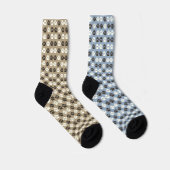 Pfotenabdruck-Muster Silberblau Socken