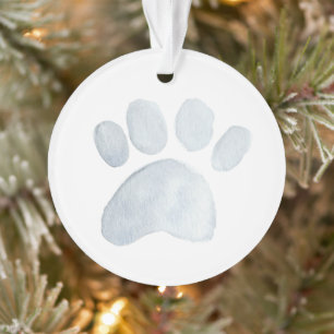 Pfotenabdruck Wasserfarben Kunst Grau Liebe dich,  Ornament