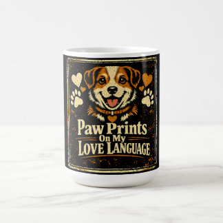 Pfotenabdrücke auf meinem Herzen – Ewige Pet-Liebe Kaffeetasse