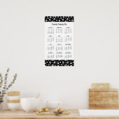 Pfotenabdrücke Design 2026 Kalender Poster (Küche)