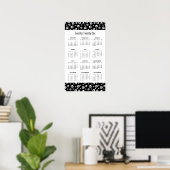 Pfotenabdrücke Design 2026 Kalender Poster (Heimbüro)