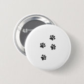 Pfotenabdrücke eines Distressed Hundes Button (Vorne & Hinten)