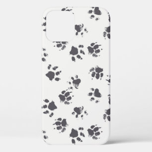 Pfotenabdrücke: Hund Monochrome Nahtlos. Case-Mate iPhone Hülle