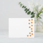 Pfotendruck - Fügen Sie Ihren eigenen Namen oder I Postkarte (Stehend Vorderseite)