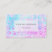 Pfotendruck lila blau visitenkarte (Vorderseite)