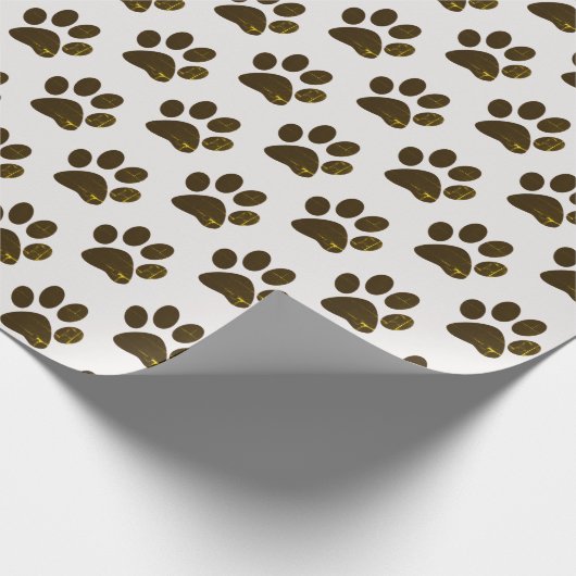 Pfotendrucke Geschenkpapier (Ecke)