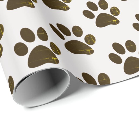 Pfotendrucke Geschenkpapier (Rolleneckpunkt)