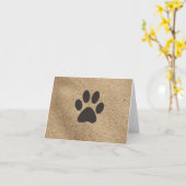 Pfotendrucke im Sand Karte (Gelbe Blume)