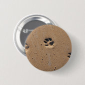 Pfotendrucke in Sand Button (Vorne & Hinten)