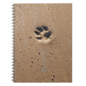 Pfotendrucke in Sand Notizblock (Vorderseite)
