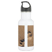 Pfotendrucke in Sand Trinkflasche (Rückseite)