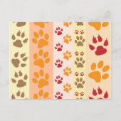 Pfotendrucke Postkarte (Vorderseite)