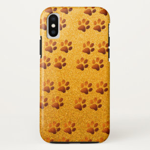 Pfotengold-Glitzer auf goldenem Hintergrund Case-Mate iPhone Hülle
