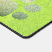 Pfotengrüner Glitzer auf abstraktem Grün Schreibtischunterlage (Ecke)