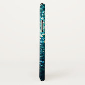 Pfotengrüner Glitzer auf türkisfarbenem Glitzer Case-Mate iPhone Hülle (Hinten/Rechts)