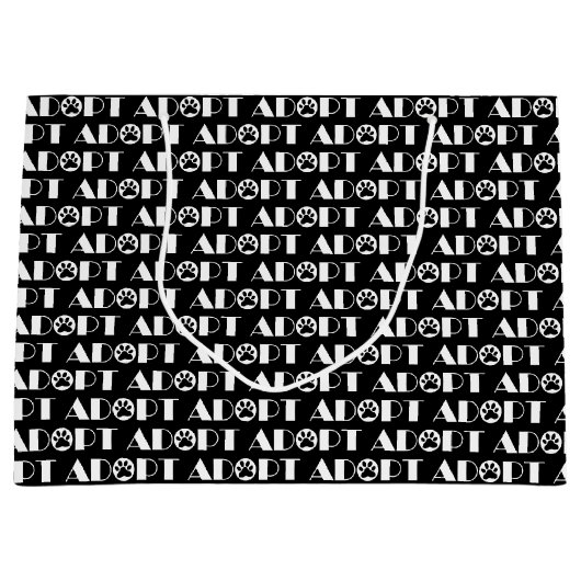 Pfotenhund adoptiert große geschenktüte (Vorderseite)