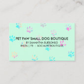 Pfotenhunde mit grünem Boarding Visitenkarte (Vorderseite)