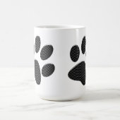 Pfotenpolka-Punkte aus schwarz-weiß Kaffeetasse (Mittel)