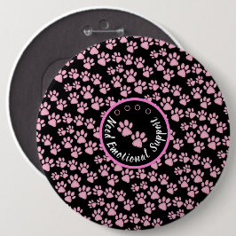 Pfotenprint personalisierte Haustiere Liebhaber Button