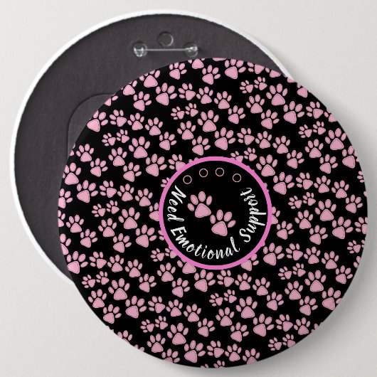 Pfotenprint personalisierte Haustiere Liebhaber Button (Vorne & Hinten)